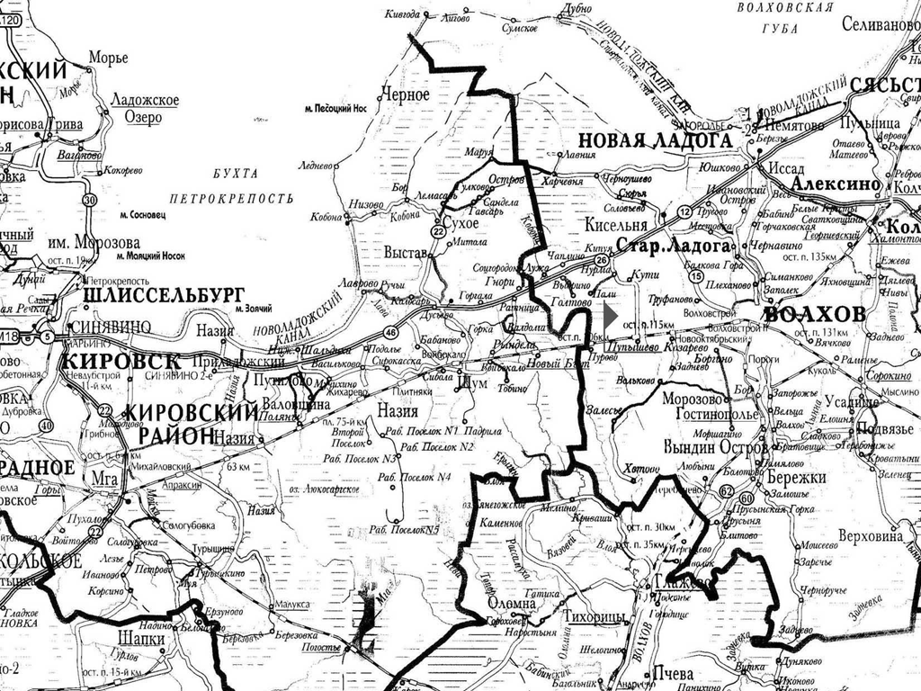 Карта кисельня волховского района